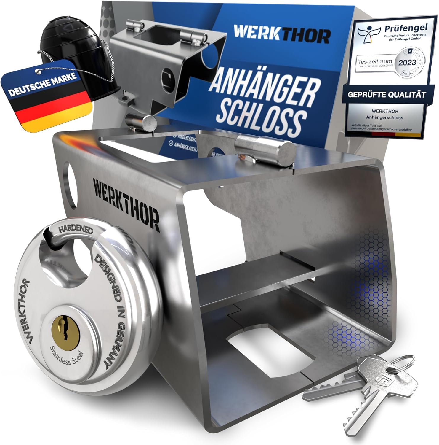 Trailerlock - Robuust RVS kastslot - Universele diefstalbeveiliging - Bescherming voor auto en aanhanger - ShopVlot