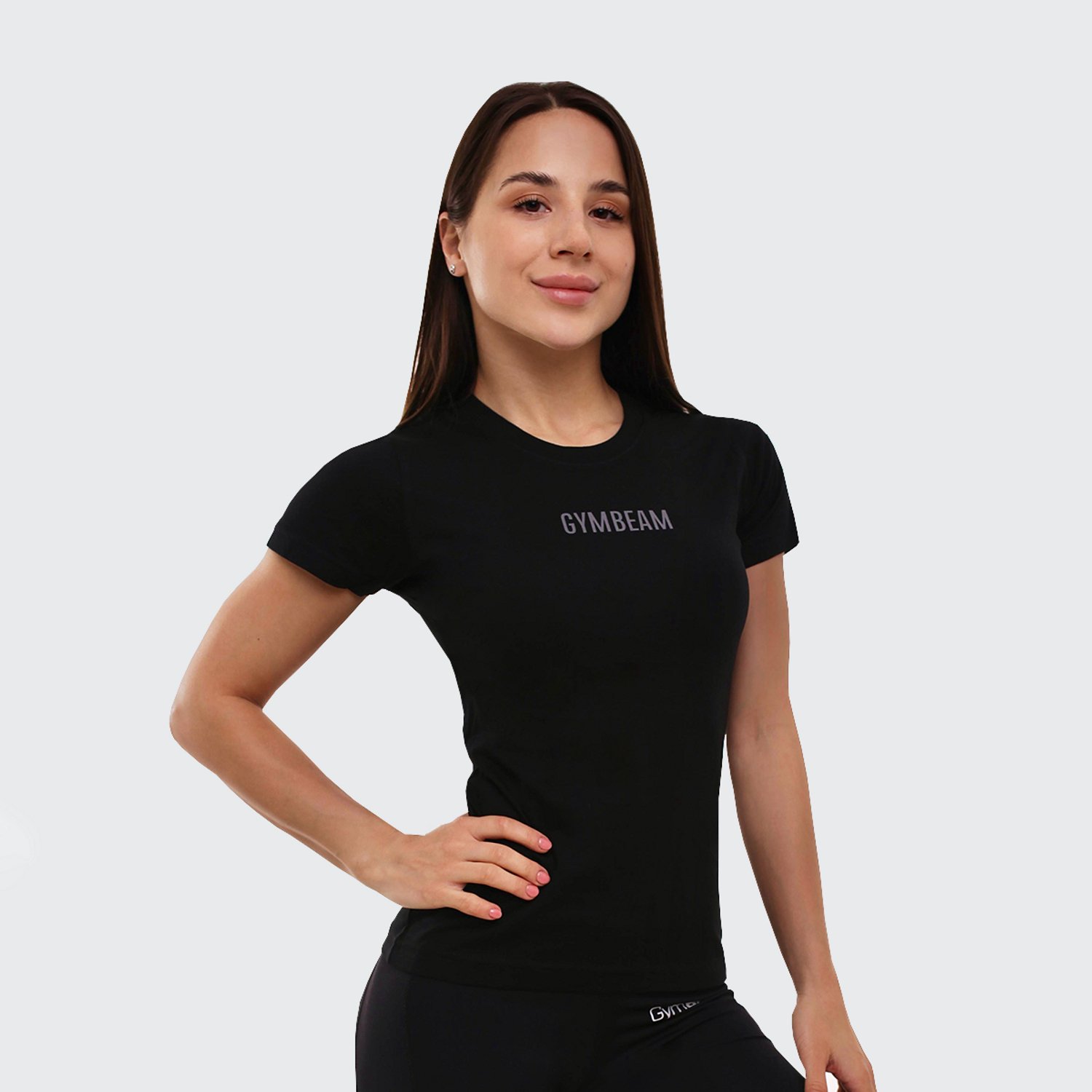 GymBeam Dames FIT T-shirt Zwart S