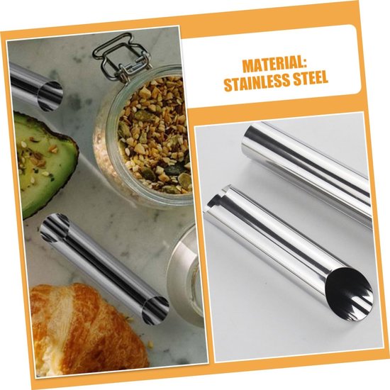 6stuks Rvs Croissant Mallen Set Duurzame Cannoli Tubes Voor Bakken Van Gebak Roomhoorn Voor Thuisbakkers Professionele Koks Eenvoudig Gebruik Elegant Ontwerp — afbeelding 2