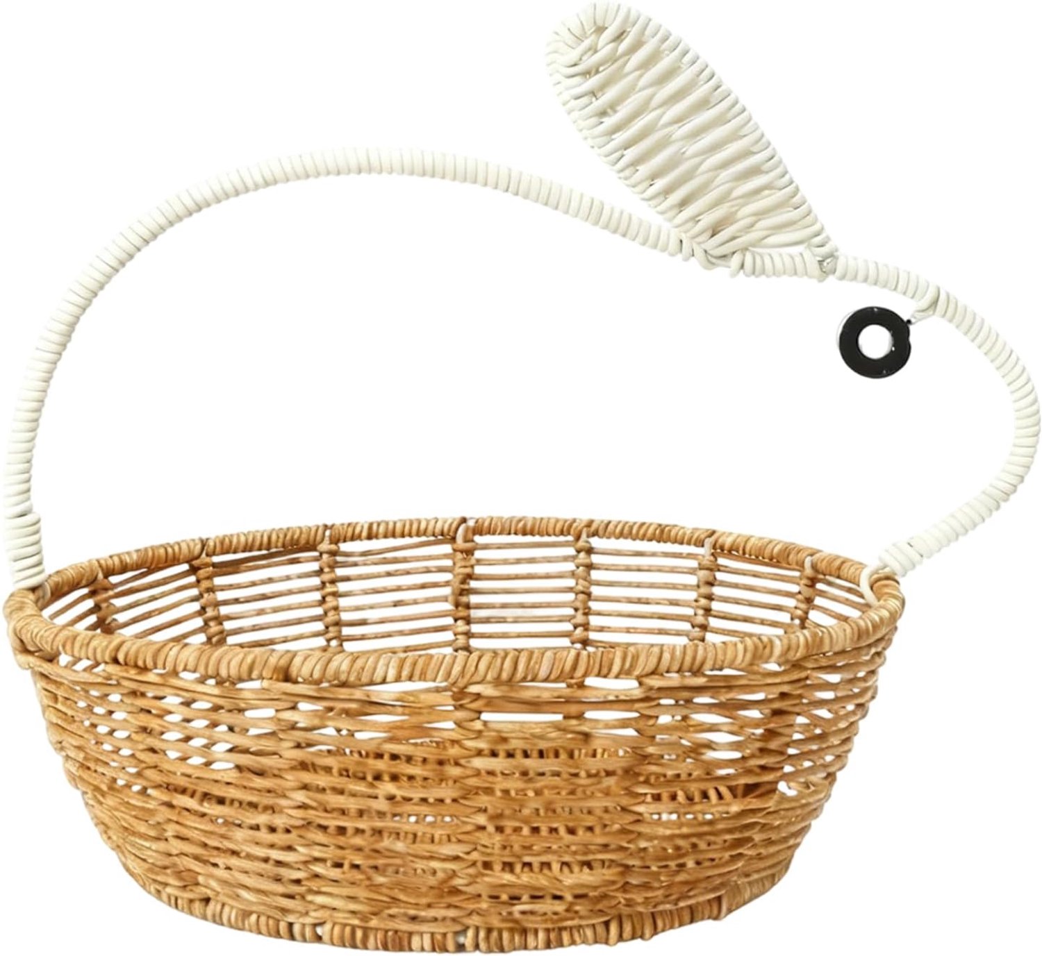 Rattan Opbergmand Konijnen Handvat Rustieke Organisator