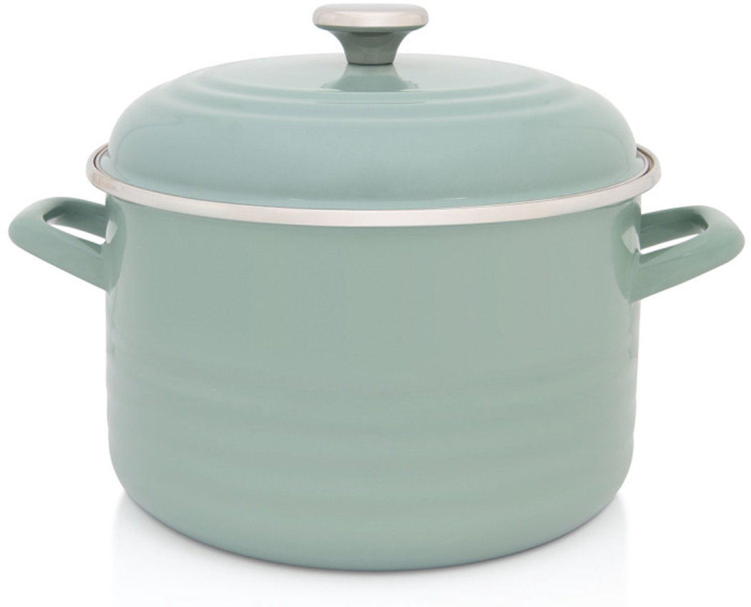 Emmeren kookpan met deksel 24cm, 6.75L, lichtgroen, Waves