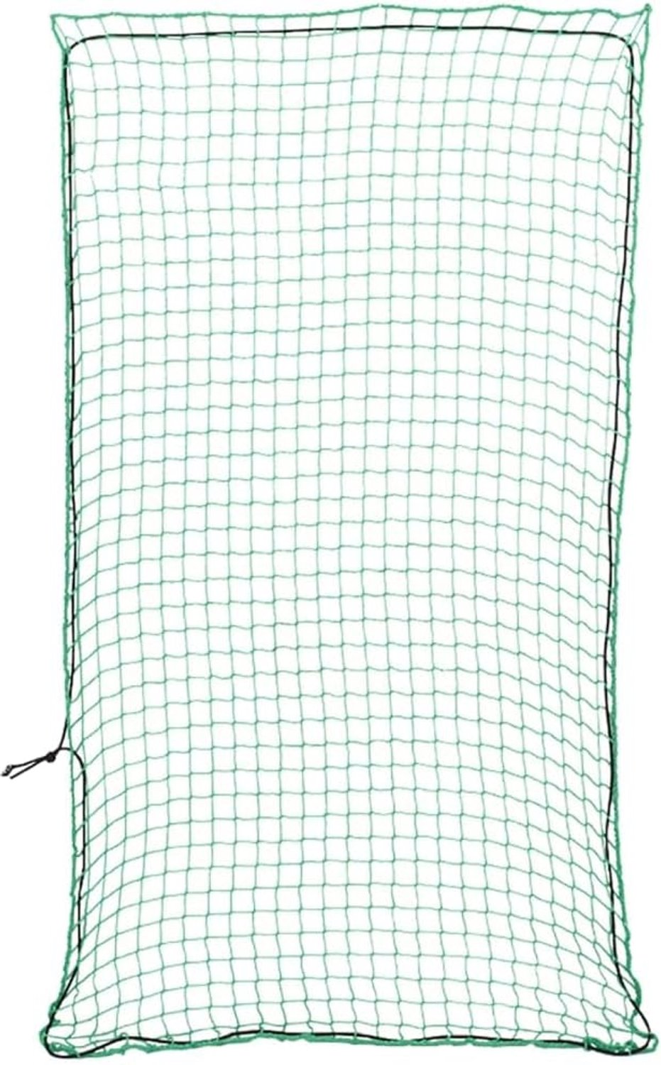 Aanhangernet met rubberen touw, groen, 3 x 1,65 m, PP, ladingbeveiligingsnet, scheurvast transportnet voor aanhangers, vrachtwagens en dakbagagedragers