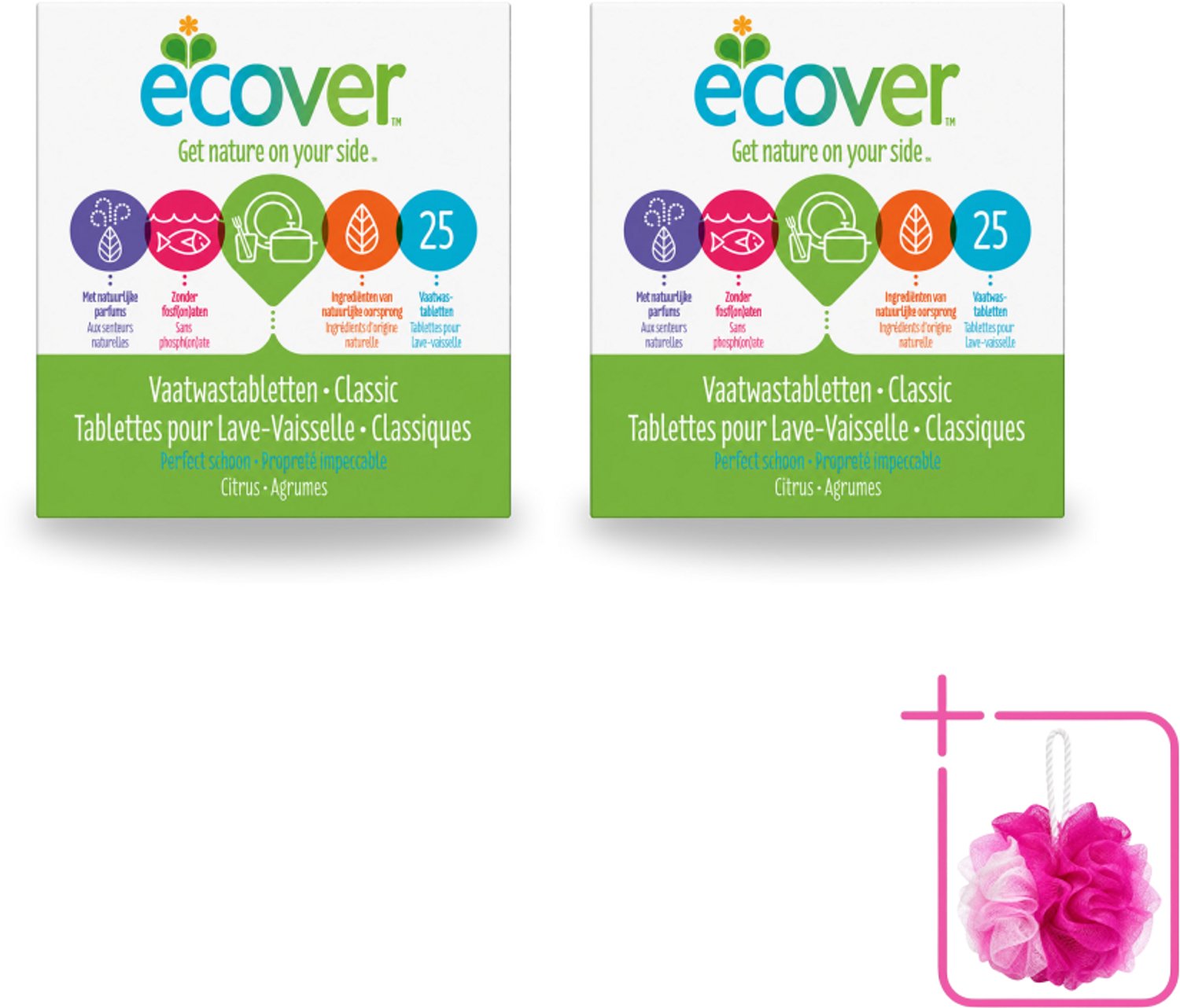 2 x Ecover - Vaatwastabletten Classic - 25 Tabs - Bulkverpakking - Vaatwasmiddel - Vaatwastablet