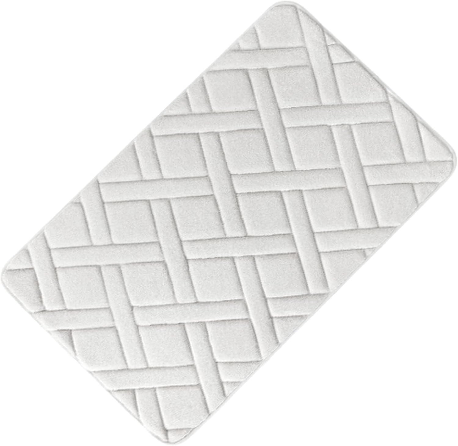 Antislipmatten Embossing Coral Velvet Slaapkamer Rug Effen Kleuren Vloermatten Spons Antislip Bad Mat Badmat(X L.Gray,400MMx600MM)