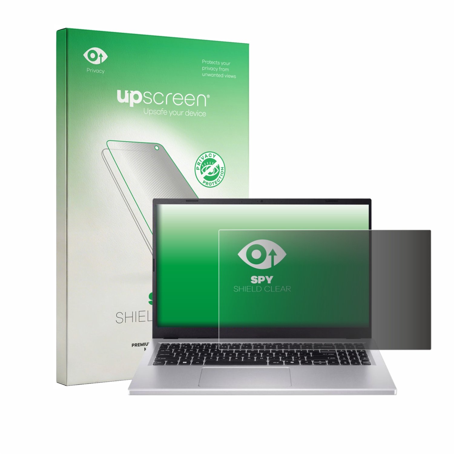 upscreen - privacy screenprotector voor Acer Extensa 15 - Folie Beschermfolie Blauwlichtfilter