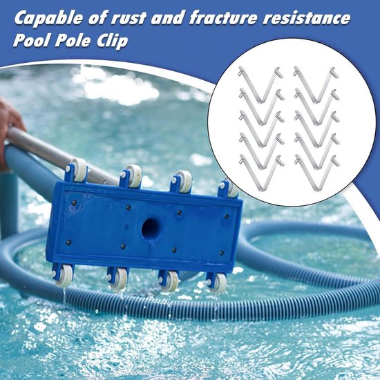 Pool Borstel Clip 10-delig Roestvrij Staal Roestvrij Staal Heavy Duty — afbeelding 5