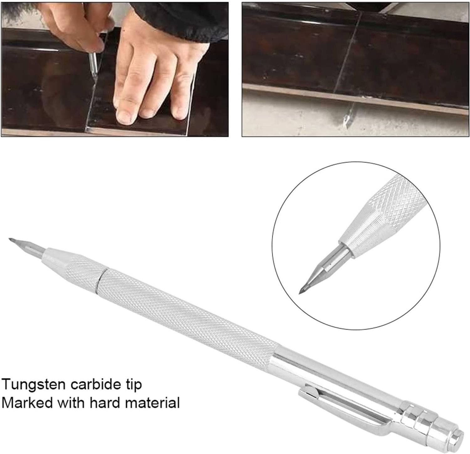Jeanoko Gekartelde Aluminium Keramische Kraspen met Magnetische Punt, Kraspen voor Harde Materialen, Handgereedschap voor Ingenieurs en Ambachtslieden
