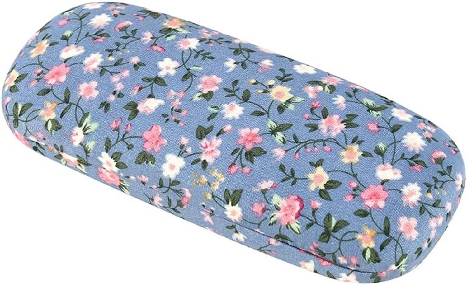 Floral Gevoerde Brilhoes met Sluiting, Draagbare Zonnebrilhouder, Beschermende Tas met Bloemenprint, Hard Ash Houder en Decoratieve Clamshell