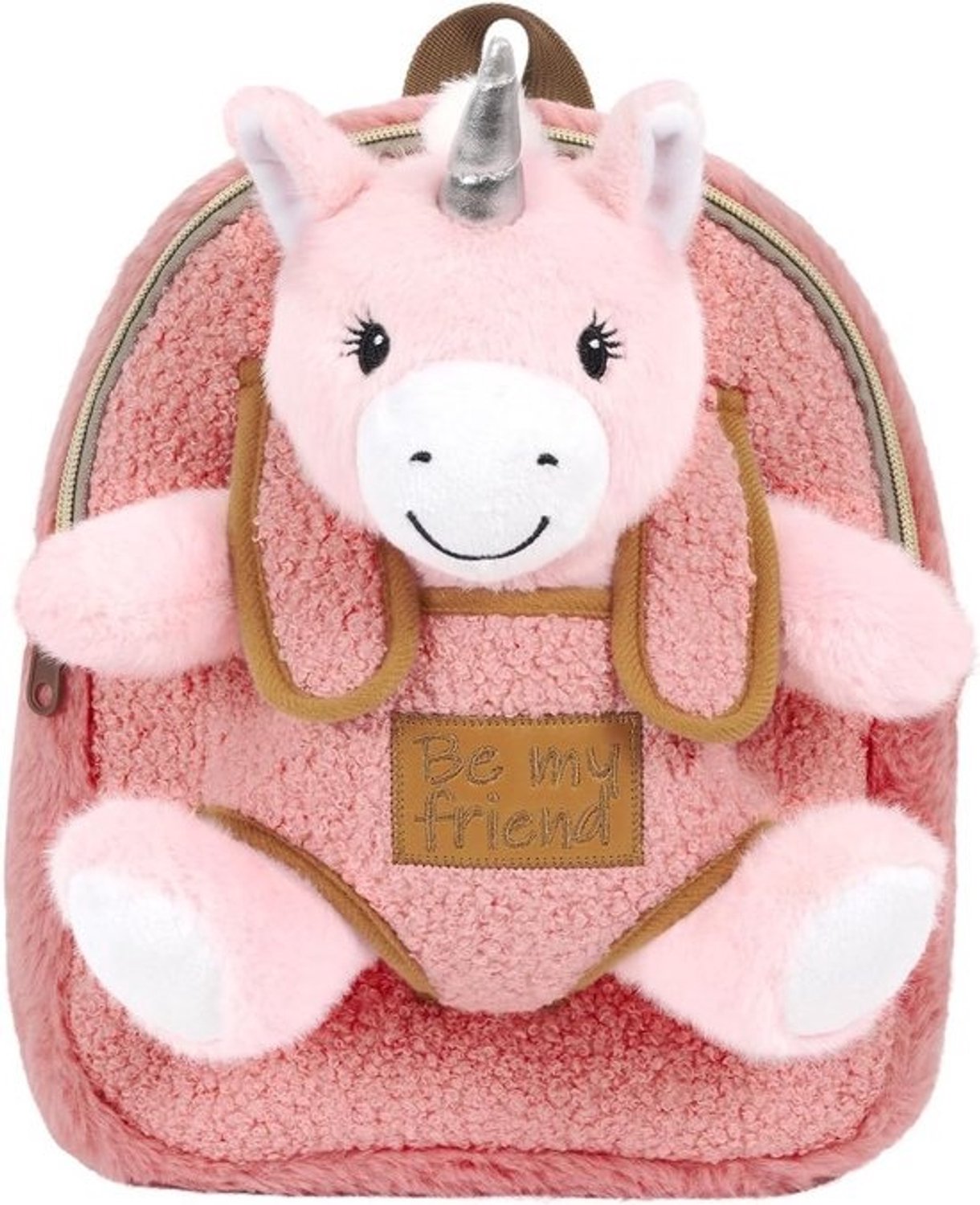 Zachte kinderrugzak met knuffelbeer - voor peuters en kleuters - 3-6 jaar - Compact en lichtgewicht