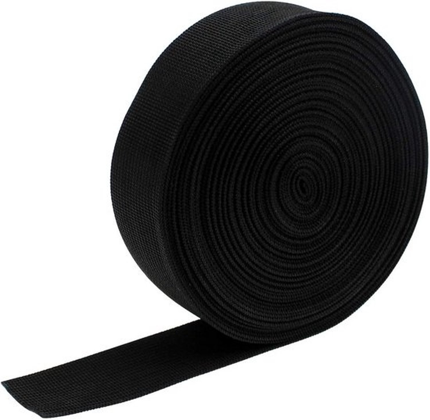 38mm zwarte nylon webbing - 12 meter polypropyleen DIY-rugzakband - Voor handgemaakte projecten