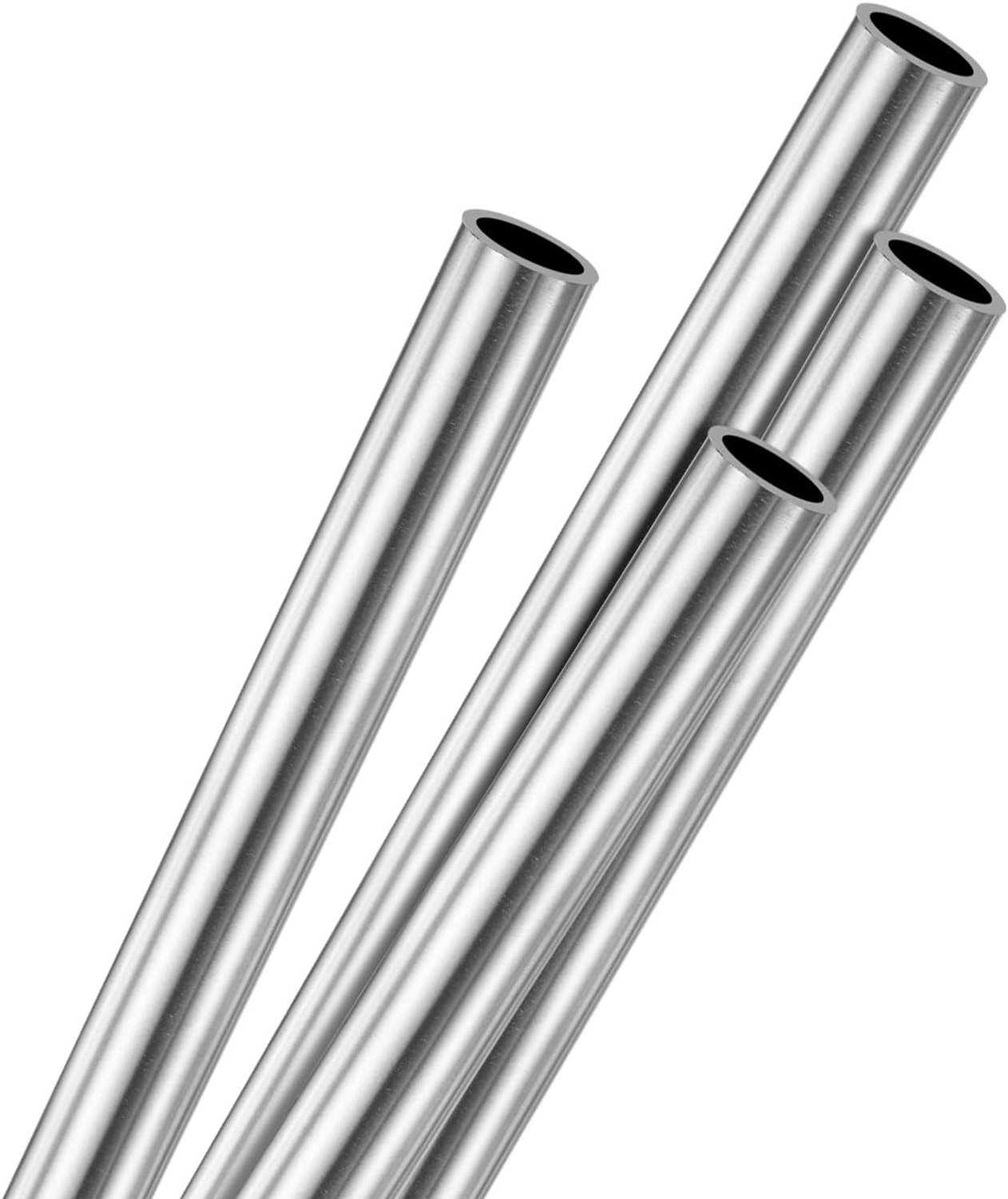 Set van 4 RVS buizen 300mm, 4mm buitendiameter, 0.5mm wanddikte voor constructie, machinale bewerkingen en DIY projecten