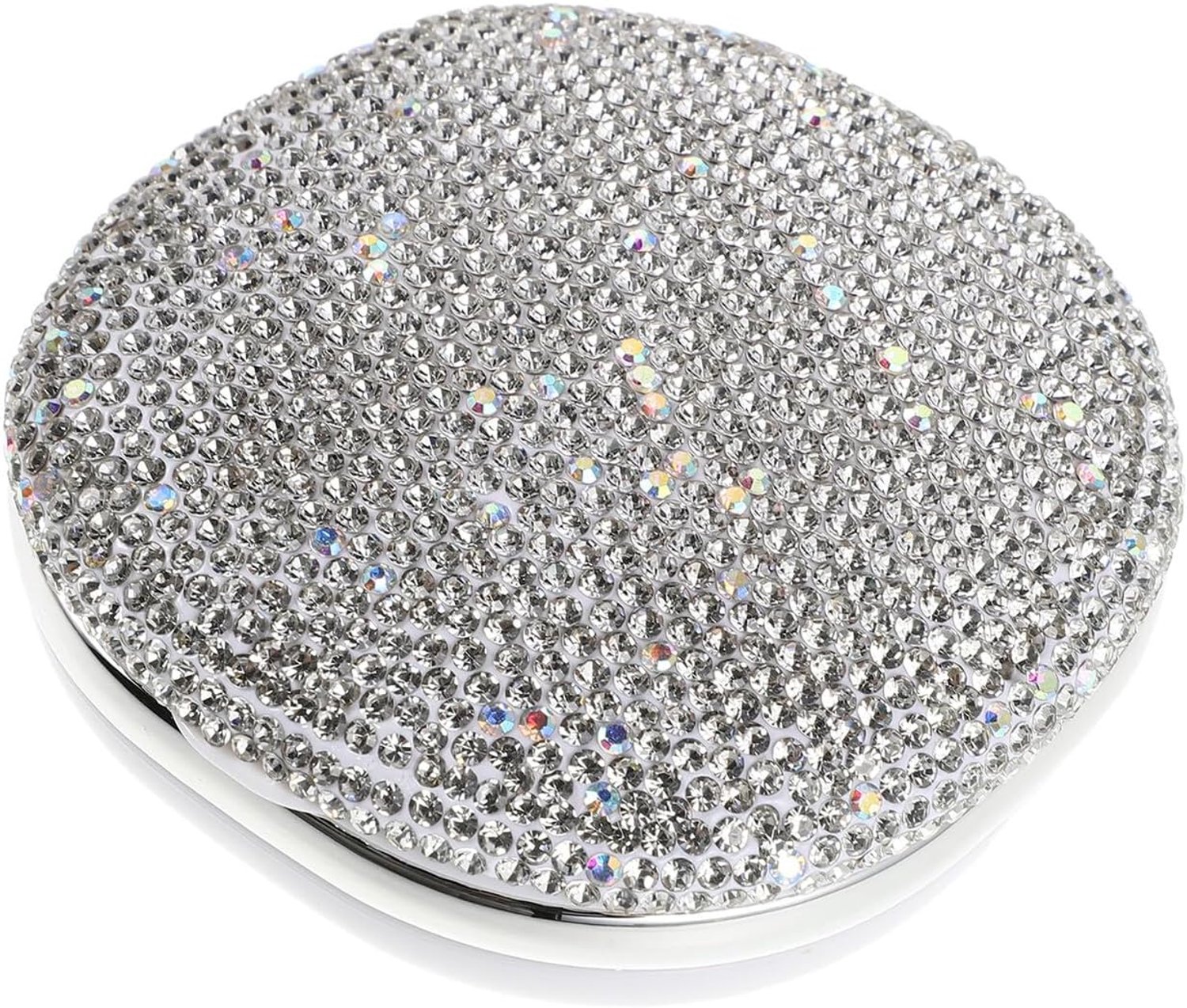 Rhinestone Retainer Case met Spiegel Duurzame Plastic Behuizing Draagbare Orthodontische Aligner Box voor Thuis Reizen Stijlvolle Opbergdoos voor Beugels Tandprothesen Handig
