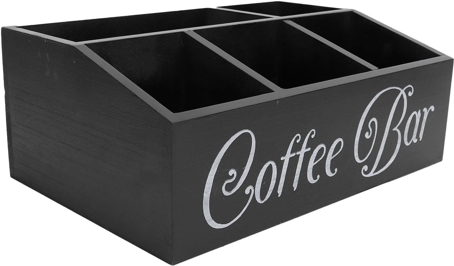 Houten Koffiestation Organizer, 5 Vakken Koffiepodehouder met