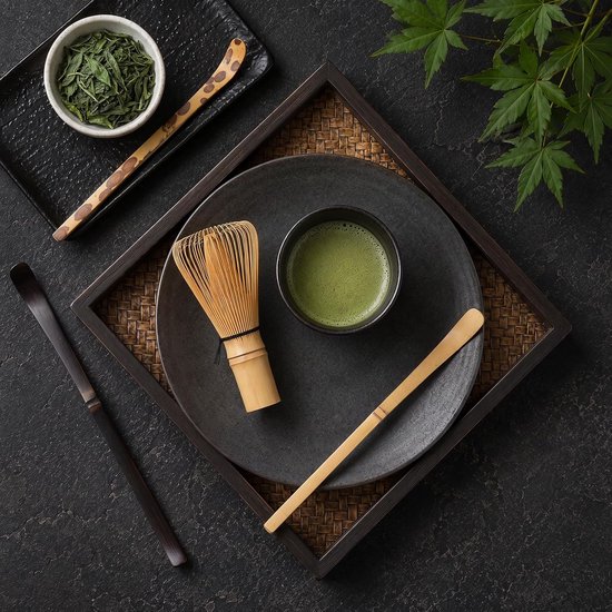 3 stuks bamboelepels matcha, 18 cm lang Chashaku — afbeelding 3