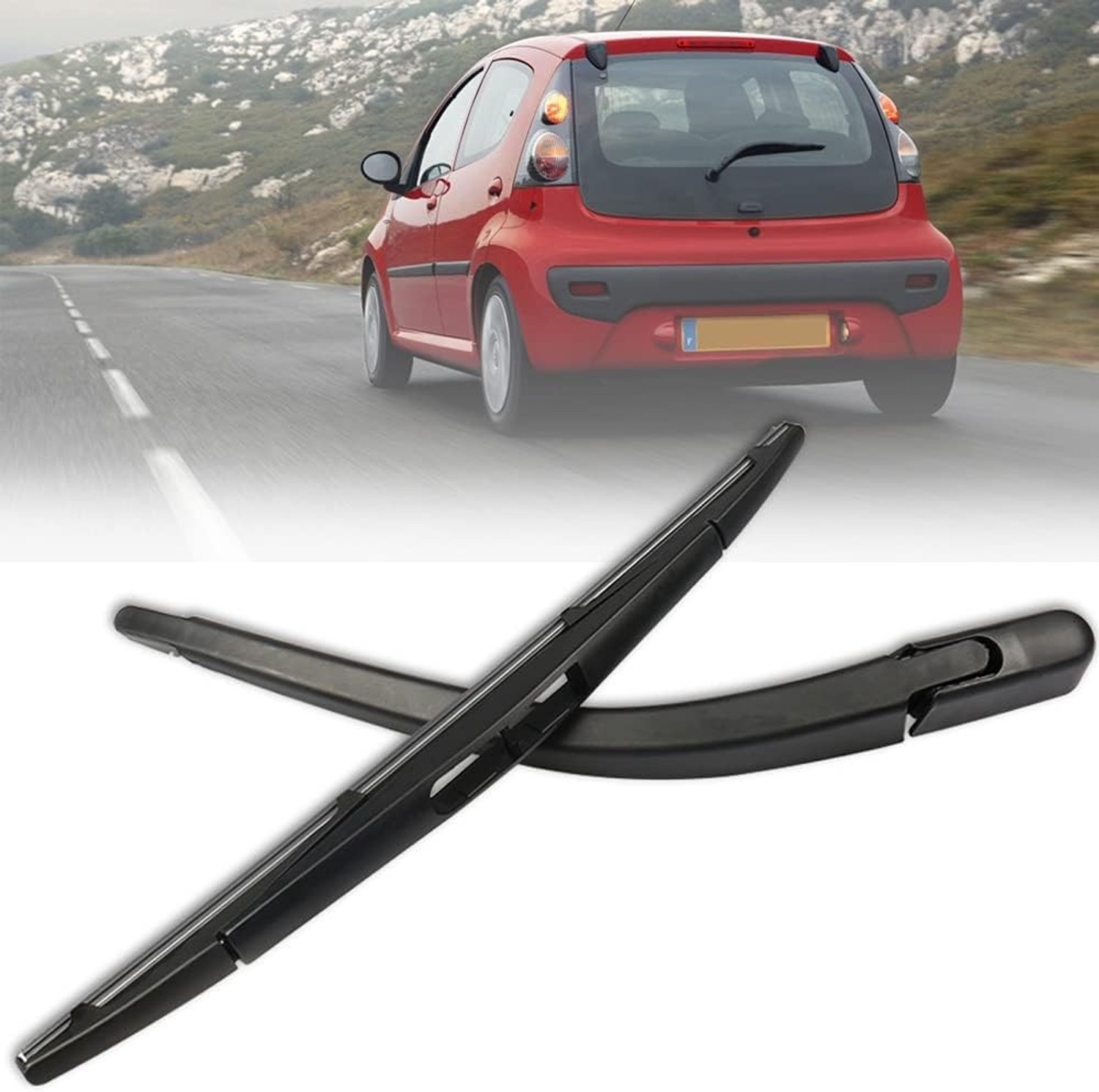 Achterruitenwisser Set voor Citroen C1 Mk1 2005-2014 - Inclusief Wisserarm en Blades voor Optimale Zichtbaarheid en Veiligheid