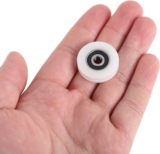 4 Stuks Delige Schuifdeurwieltjes voor Kas Zware Nylon Katrollen met Roestbestendige Stalen Kern Weerbestendig Geschikt voor Kasten Schuifdeuren in Huis Tuin — afbeelding 3