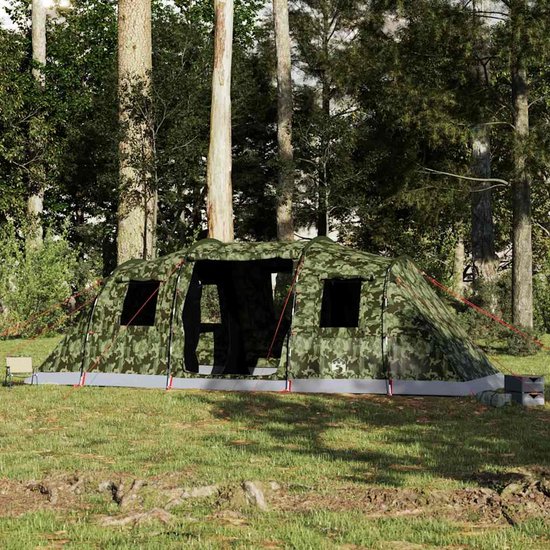 vidaXL - Tunneltent - 6-persoons - waterdicht - camouflage van Vidaxl — afbeelding 3