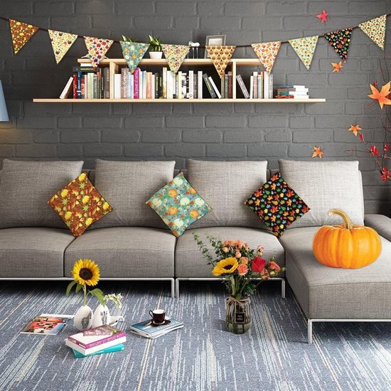 10 stuks Thanksgiving patchwork stoffen vet quarter bundels pompoen stof zonnebloemen stoffen voor het naaien herfststof vierkante quiltstof bundel Thanksgiving-stoffen voor doe-het-zelf — afbeelding 3