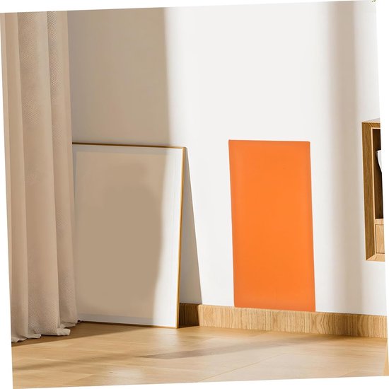 Peel and Stick Wandpaneel Voor Jongen Meisje Anti-collision Wandbekleding Met Gevoerde Hoofdbord Veiligheidsbescherming Voor Kinderkamer Speelkamer Kleuterklas Oranje — afbeelding 3