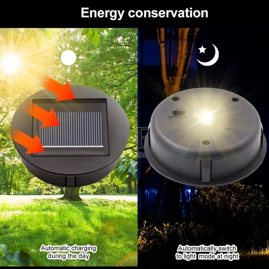 6 stuks reserveonderdelen op zonne-energie, 8 cm, vervangende solarlampen met ledlampen, waterdicht, zonneverlichting, zonnepaneel, reserveonderdeel voor zonnelamp, tuin, buiten, doe-het-zelf — afbeelding 4