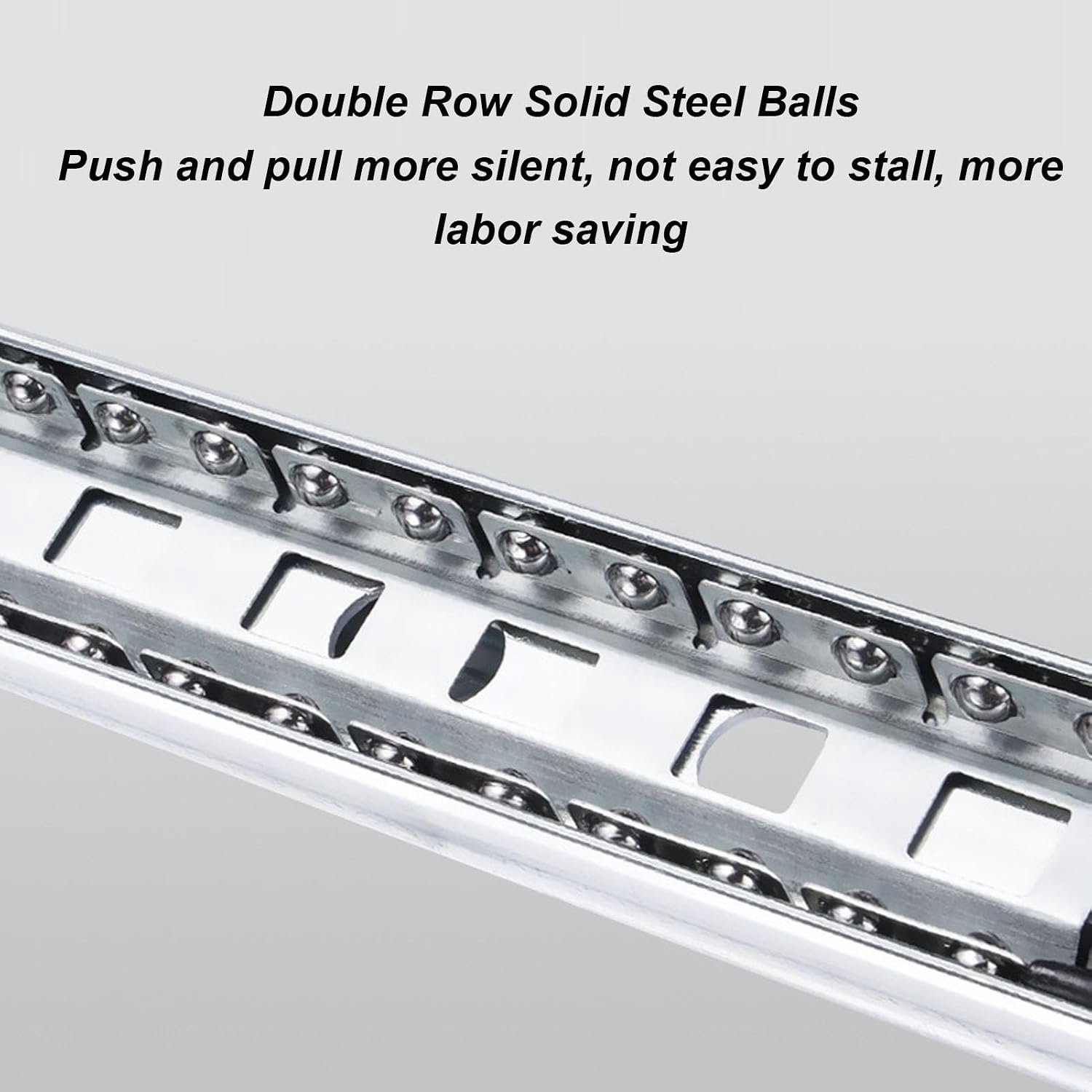 Chrees 2 stuks 50 cm 3-weg volledige verlenging lade objecttranen met slot, robuuste kogellagers, zelfverschuiving van de lus voor campers, vrachtwagens, 53 mm breed