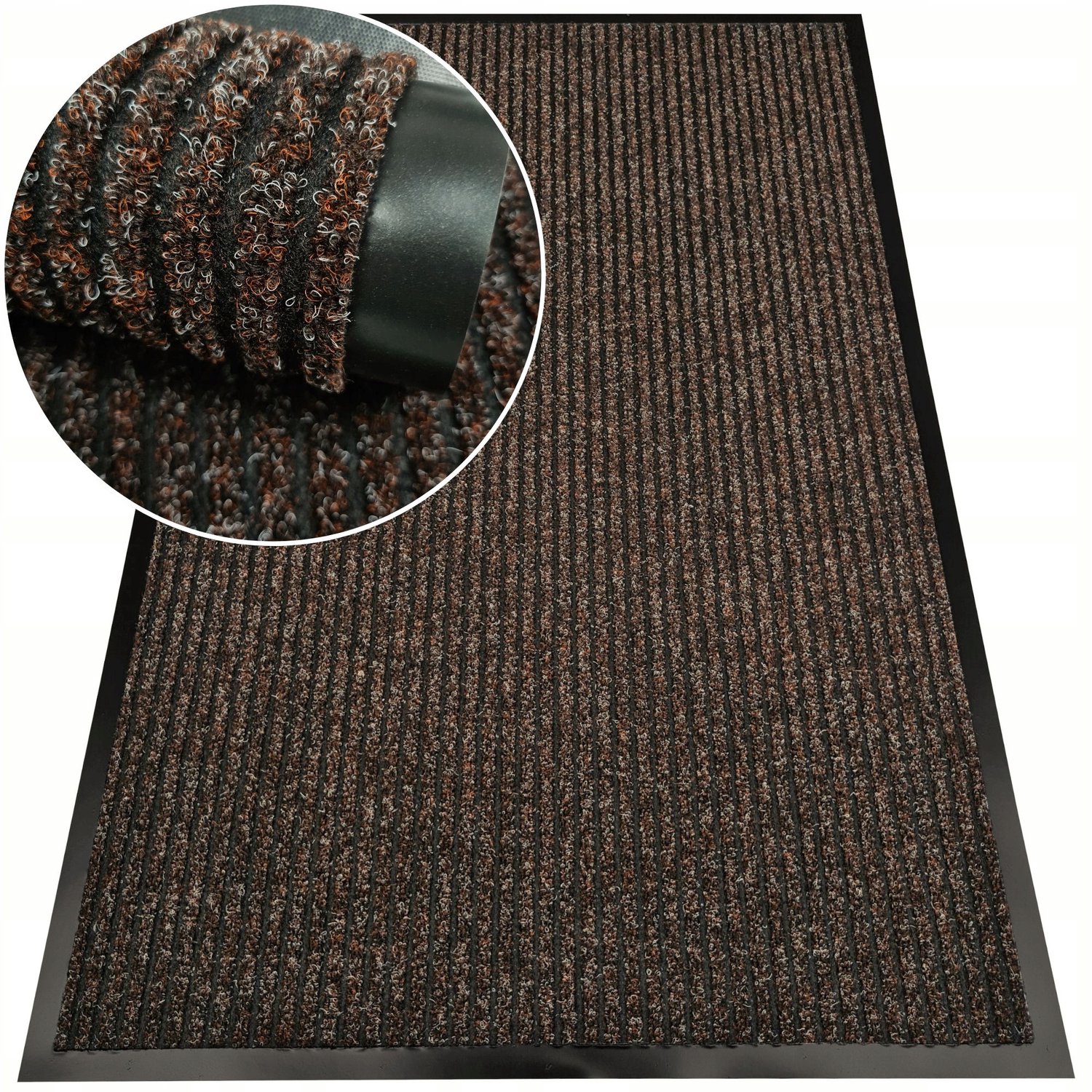 Instapmat 60x80cm Bruin - Antislip Rubber & PVC - Nestor
