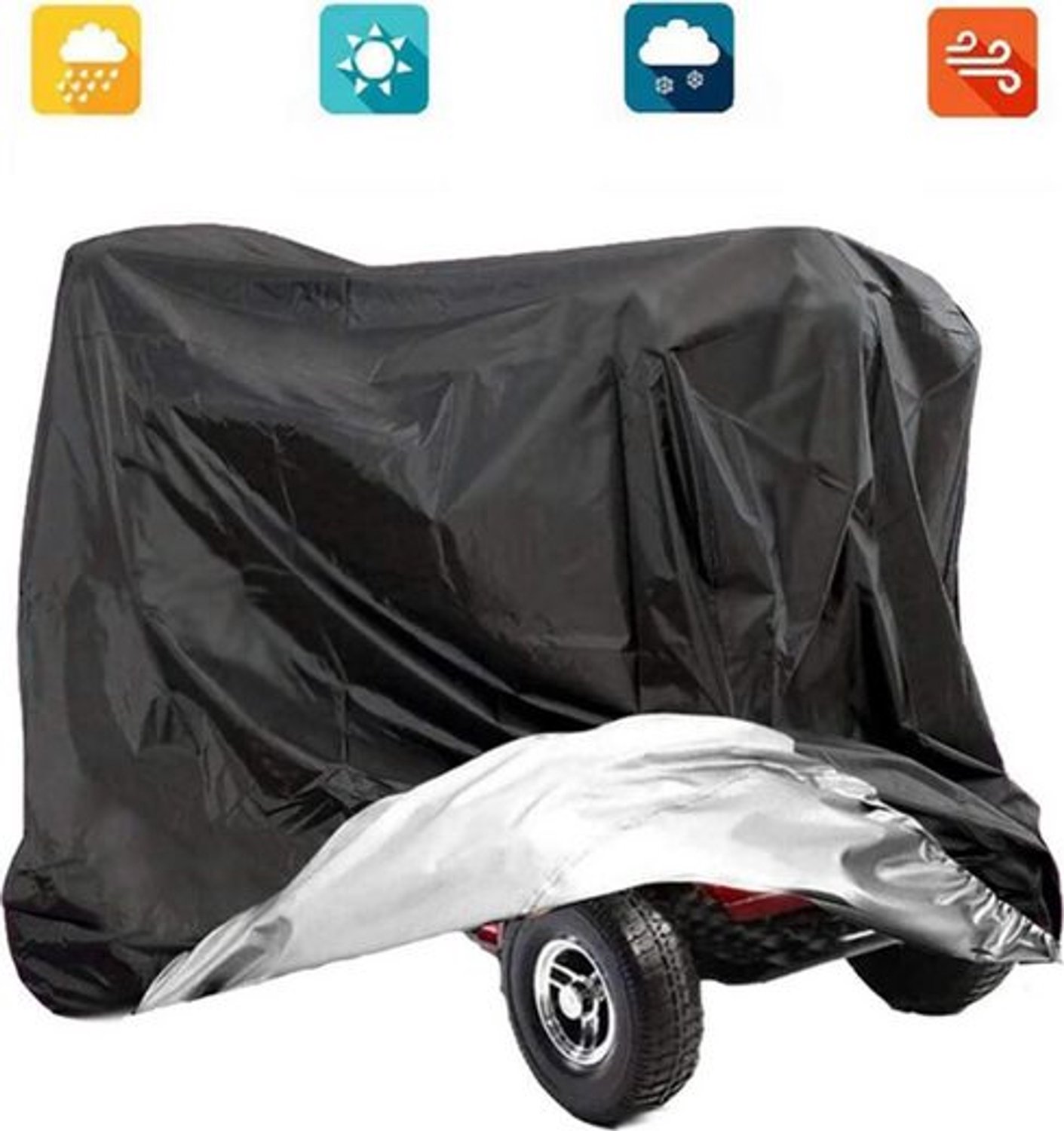 Beschermende zandzakhoes, waterdichte scooterhoes, 210D Oxford-stof, beschermhoes voor rolstoel - 140*66*91 cm