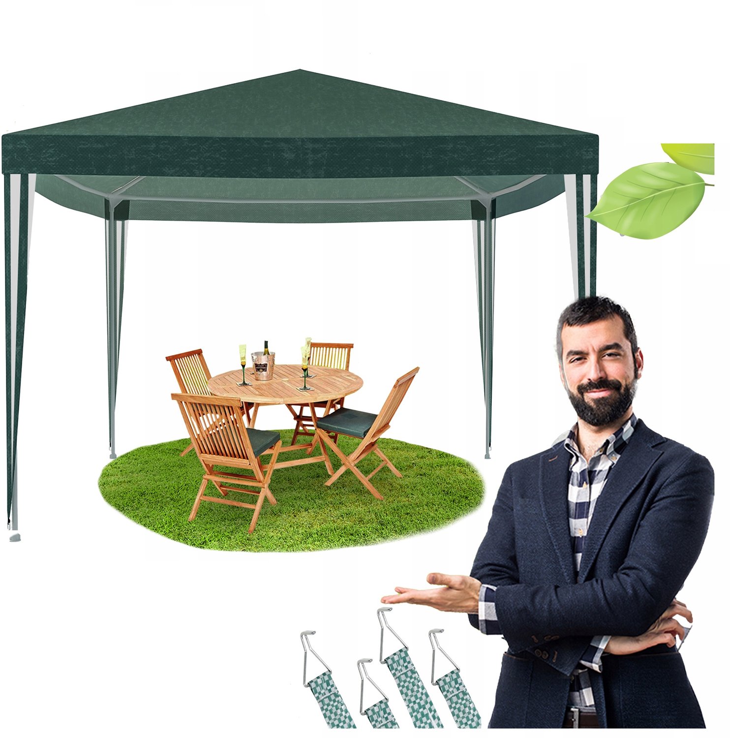 Tuinhuisje 3x3m - Paviljoen voor Feesten & Handel