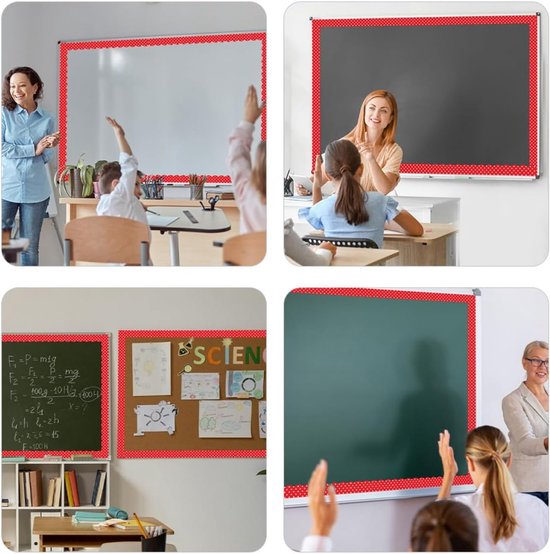 12stuks Magnetische Rand Voor Borden Decoratieve Trim Voor Krijtbord Whiteboard Eenvoudig Te Bevestigen Geschikt Voor School Kantoor — afbeelding 3