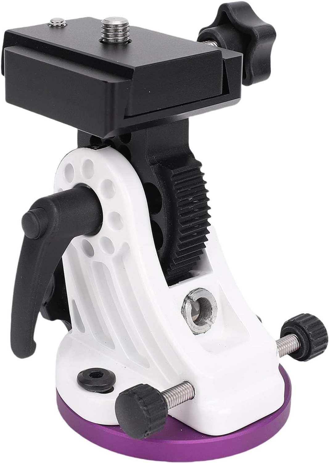 Brrnoo Aluminium Latitude-aanpassingsstoel met Hoekknoppen 0-90 Graden Verstelbaar voor Astrofotografie Equatoriale Montage Telescoop Statiefbasis Astronomie-accessoire (Type B(12x8,1x6cm /
