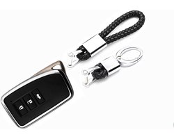 Autosleutelhangers Sleutelkoffer voor Lexus Sleutelmodellen Handgevlochten Koord Sleutelhangers TPU Auto Afstandsbediening Case Decoratie. ZILVER
