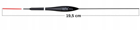 Shark Balsa Dobber 0,5g - 19,5cm - Hoge Kwaliteit Vissersdobber — afbeelding 2