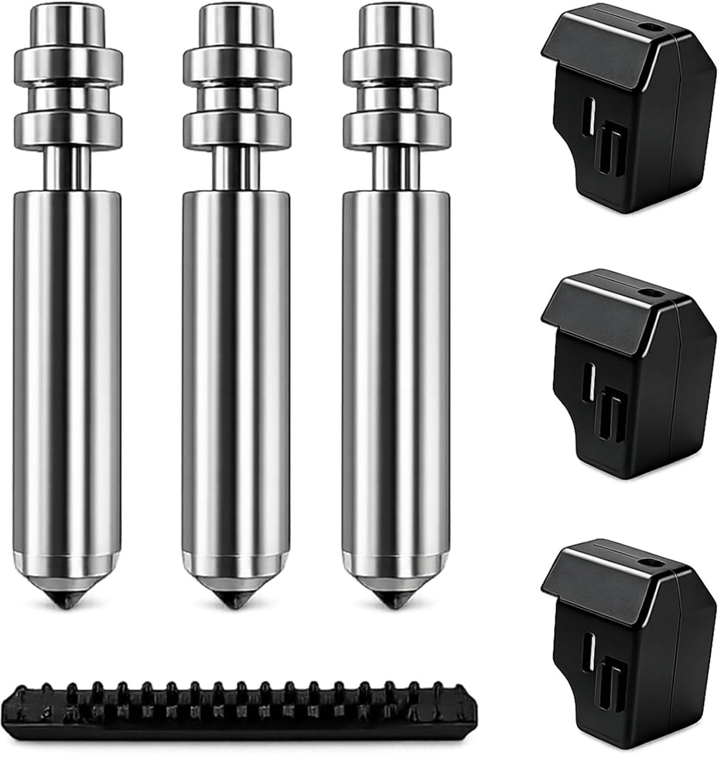 3 bimetaal hardstalen mondstukken 0,4/0,6/0,8 mm voor Anycubic Kobra X, met siliconenborstel en 3 siliconen sleeves, max 300°C, geschikt voor PLA, PETG, TPU, koolstofvezel, reserveonderdeel 3D-printer