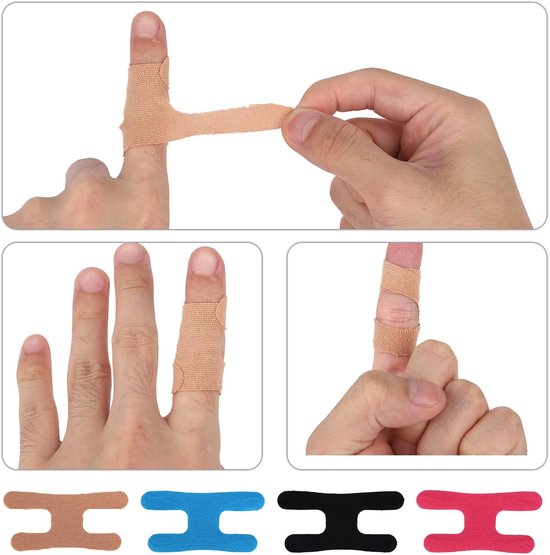 20 Stuks Golftape voor Vingers, Voorgesneden Kinesiotape Ademend Golftape Vingers Geschikt voor Klimmen Honkbal Voetbal en Andere Buitensporten (4 Kleuren) — afbeelding 3