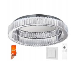 Merkloze Kristallen Plafondlamp Chroom 40cm 40W met Afstandsbediening & Tuya