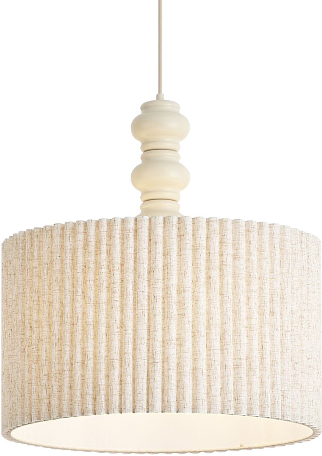 Qazqa japandi hanglamp - Fedde - beige, rond, 50cm, ideaal als woonkamer lamp