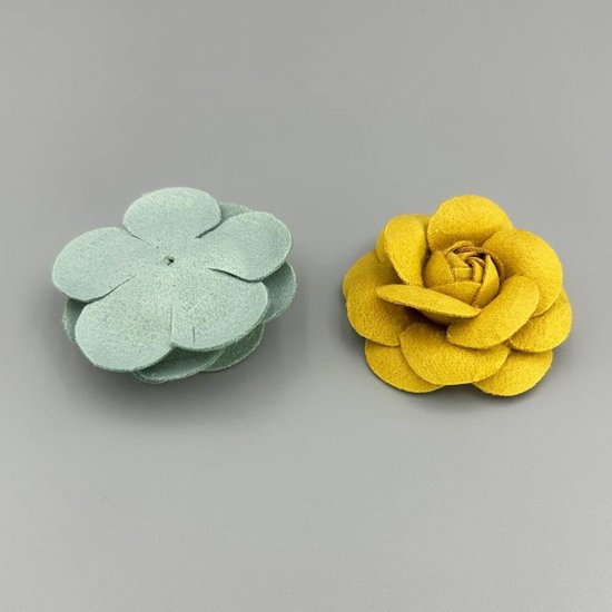 10 stuks kunstmatige bloemhoofden kleding decoratie accessoires 5,5 cm camelia bloemhoofden esthetische nepbloemen voor het maken van haaraccessoires, wit — afbeelding 2