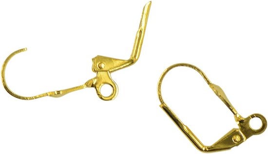 50 Stuks Franse Leverback Oorbel Haken DIY Sieraden Maken Benodigdheden, Goud — afbeelding 2