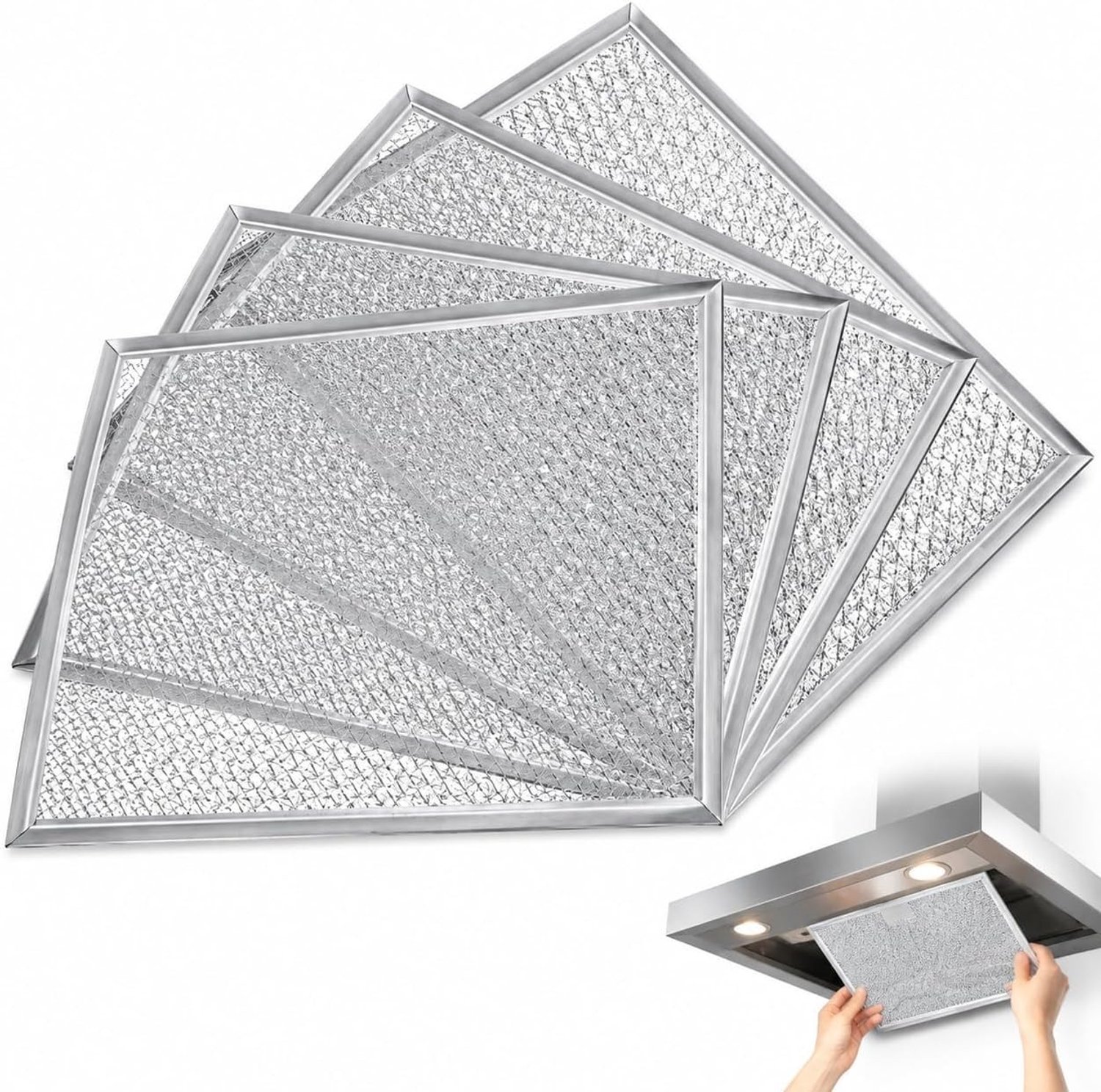 Universeel Aluminium Vetfilter voor Afzuigkap - BP29 Compatibel Kookfilter voor Keuken met Effectieve Vetafvoer