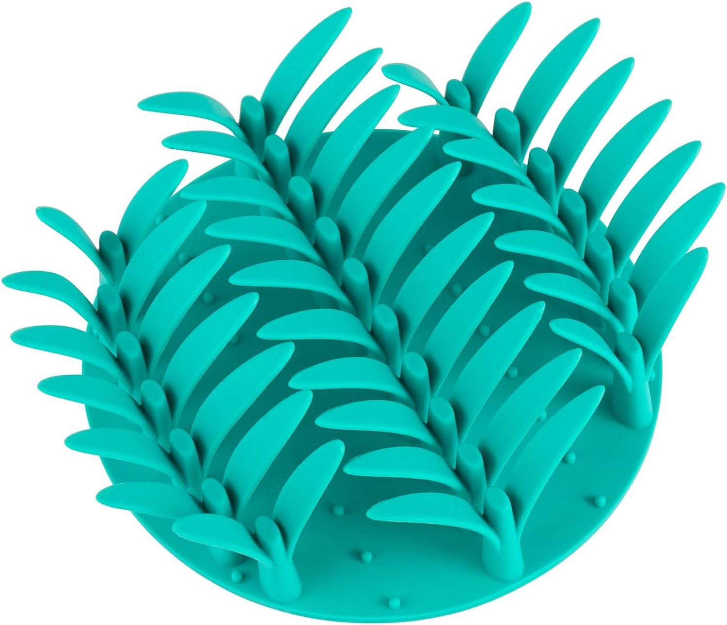 Slow feeder inzetstuk hondenbak - silicone met 3D-bladstructuur - anti-slinger design - vertraagt voeropname - ShopVlot
