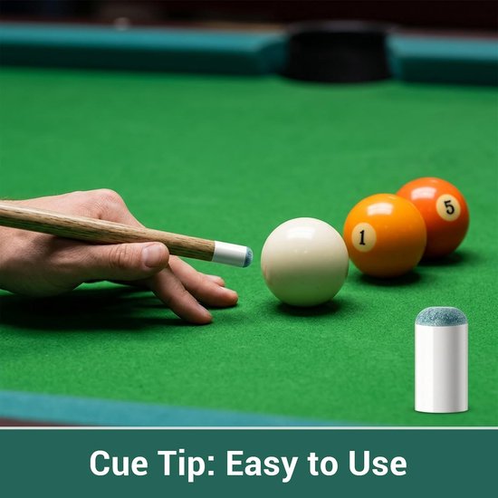 52-delige Pool Cue Tips Set voor Snooker en Biljart - Slip-on Tips zonder Lijm of Gereedschap, Geschikt voor 12mm Stokken — afbeelding 3