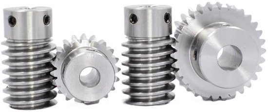 1/2 stuks wormwiel 1 module 15T/20T/25T/30T/35T/40T/50T/60T boring 5/6/8/12/14/15 mm S45C stalen wormas voor CNC-apparatuur(1 Module 30T Bore 8mm) — afbeelding 5