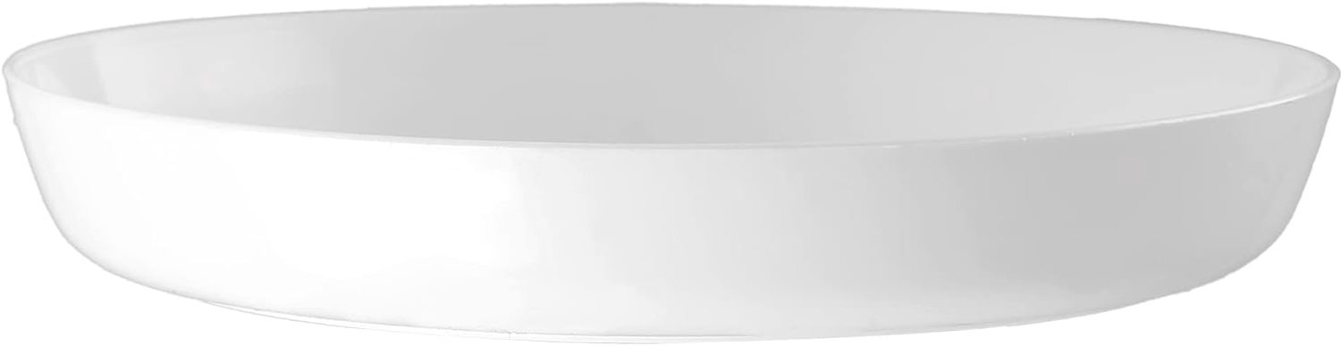 Verdenia Cristal Bloempotonderzetter voor planten en kruiden, bloempotonderzetter voor binnen, van kunststof, licht, stabiel, rond, vele kleuren, vele maten, Ø 11 cm, 14,5 cm, wit