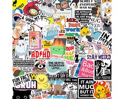 Mrltau 130 Stuks Grappige Sticker Set, Waterdicht PVC Materiaal, Coole En Grappige Stickers Voor Volwassenen, Ideaal Voor Waterflessen, Laptops, Auto'