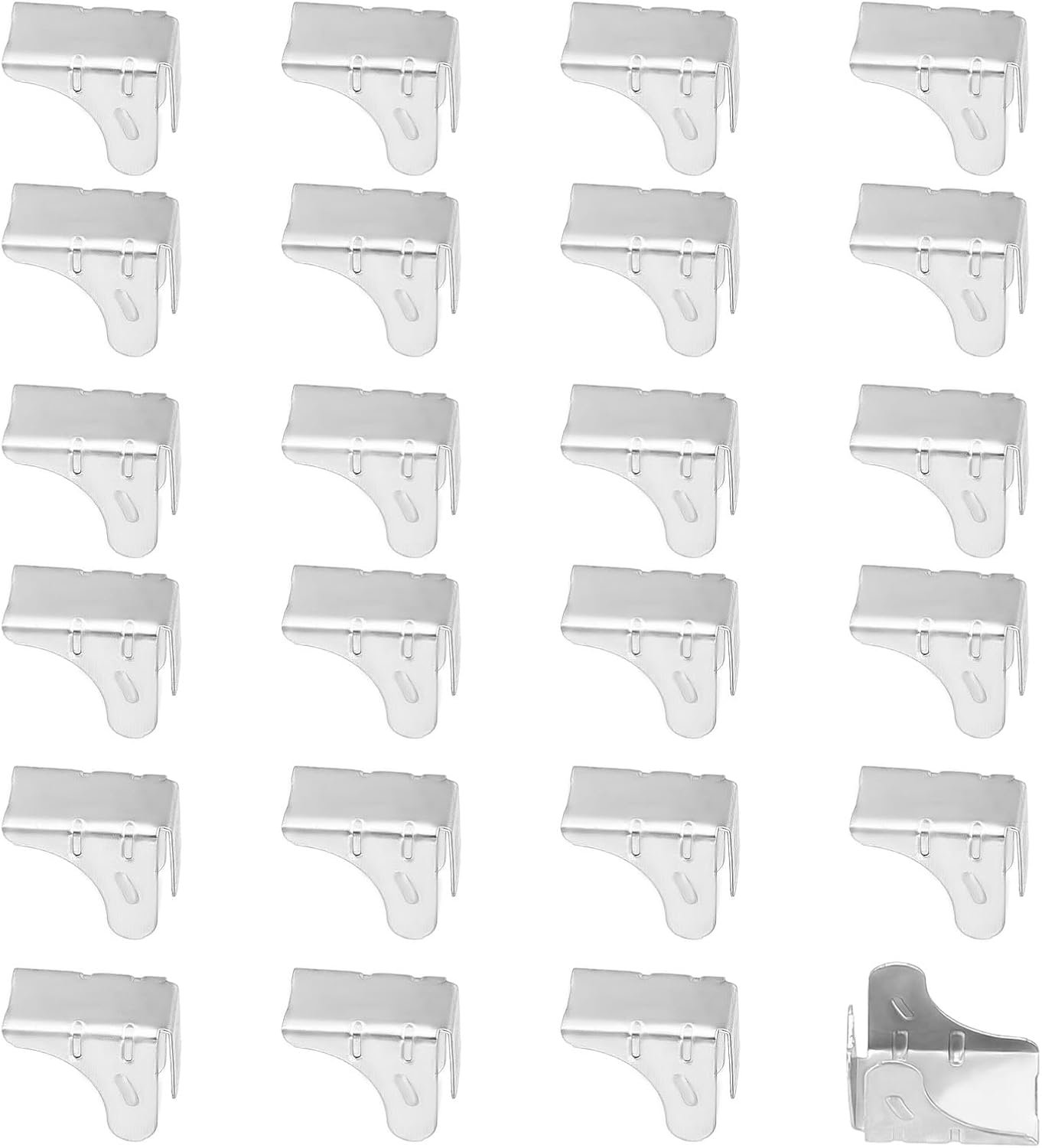 NICENEEDED Pack of 24 Shelves for Cupboards Indoor, Heavy Duty Cupboard Clips, Metal Shelving Holders, Removable