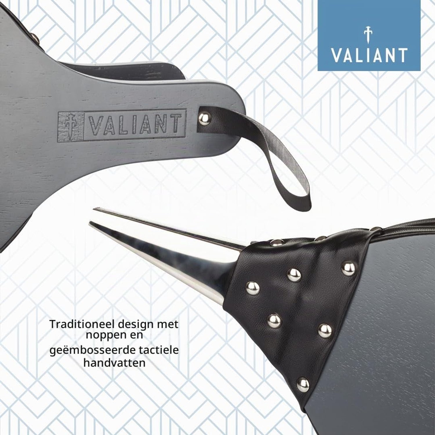 Valiant blaasbalg voor open haard en kachel, 35 cm, grijs