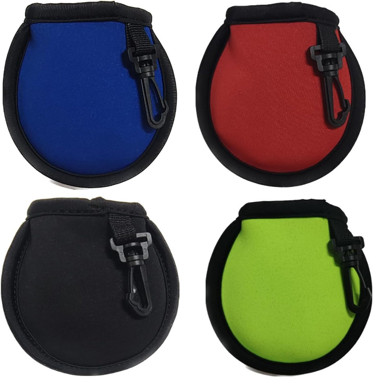 Portable Golf Ball Bag, 4 Pcs Golf Ball Cleaning Bag, Portable Golf Ball Cleaning Bag with Hanging Buckle, Waterproof - ShopVlot