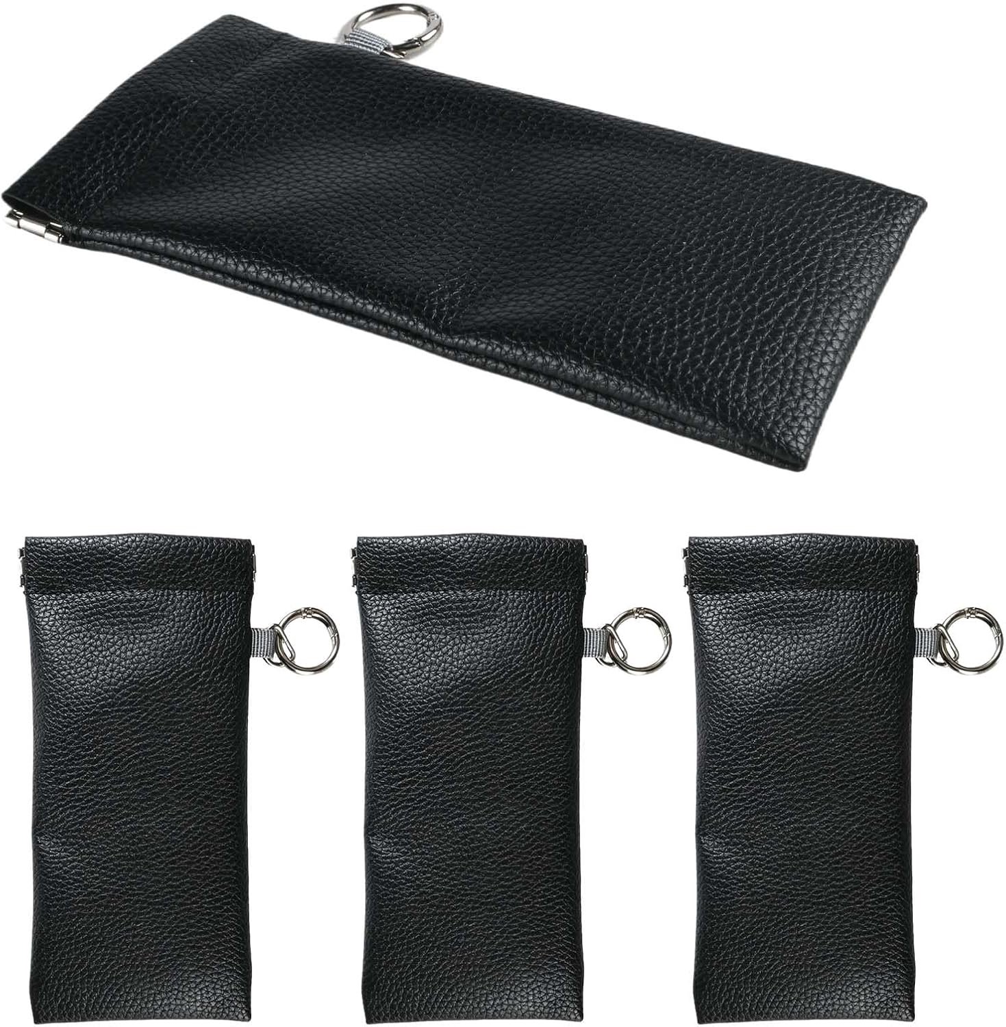Zachte PU-Leren Brillenetui Set van 4 met Schoonmaakdoekje - ShopVlot