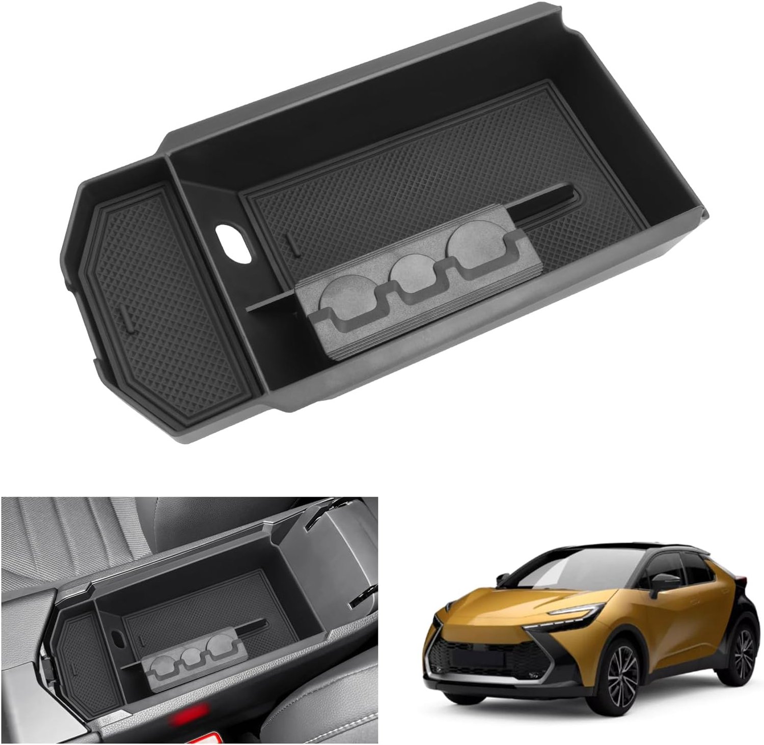 GAFAT Compatible with Toyota C-HR 2024 2025 2026 Hybrid PHEV Petrol Center Console Storage Box, CHR II 2027 - ShopVlot