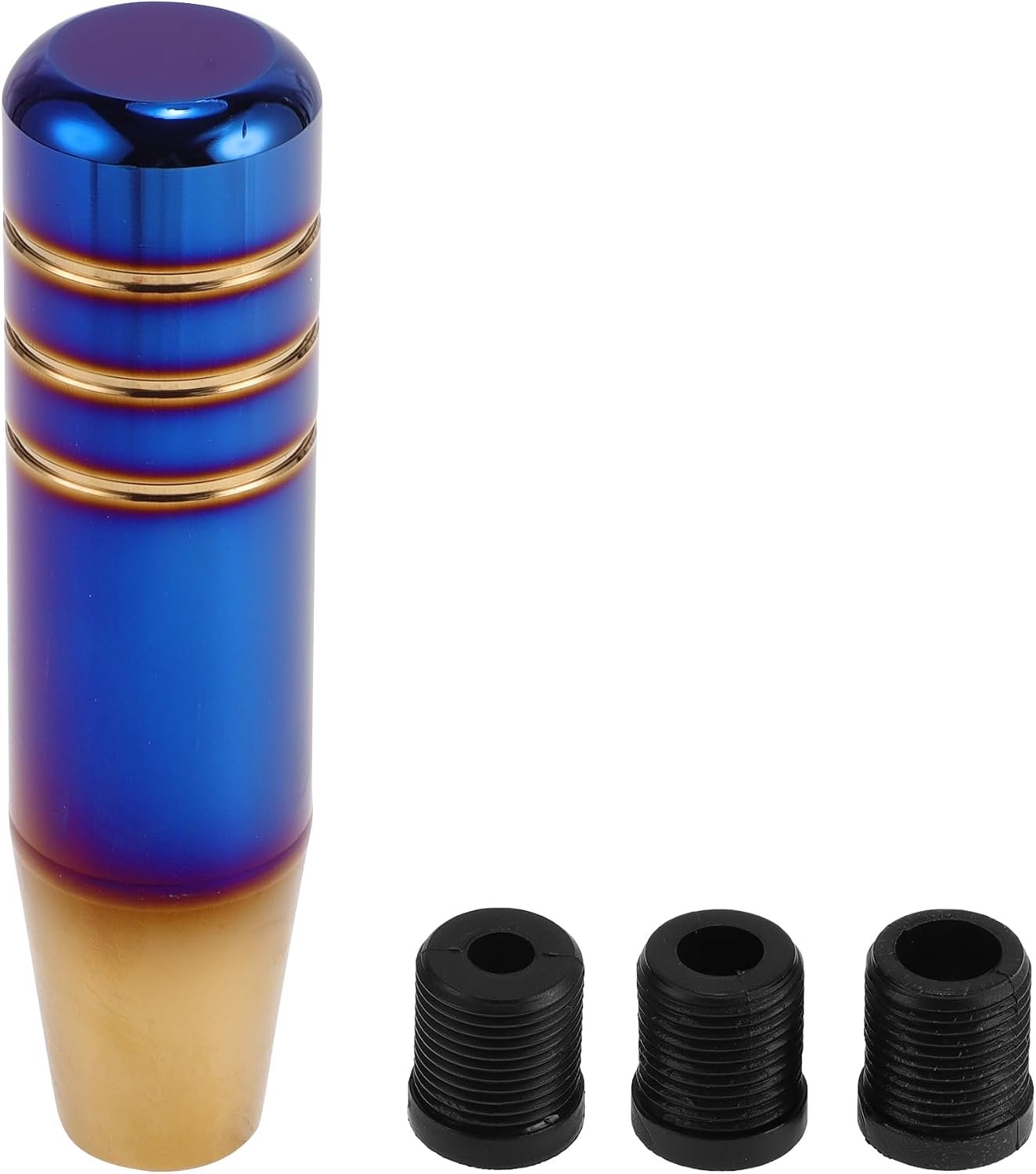 Auto pooknop 13cm - aluminiumlegering gebrand blauw - universeel met 3 adapters - perfecte upgrade voor je auto - ShopVlot